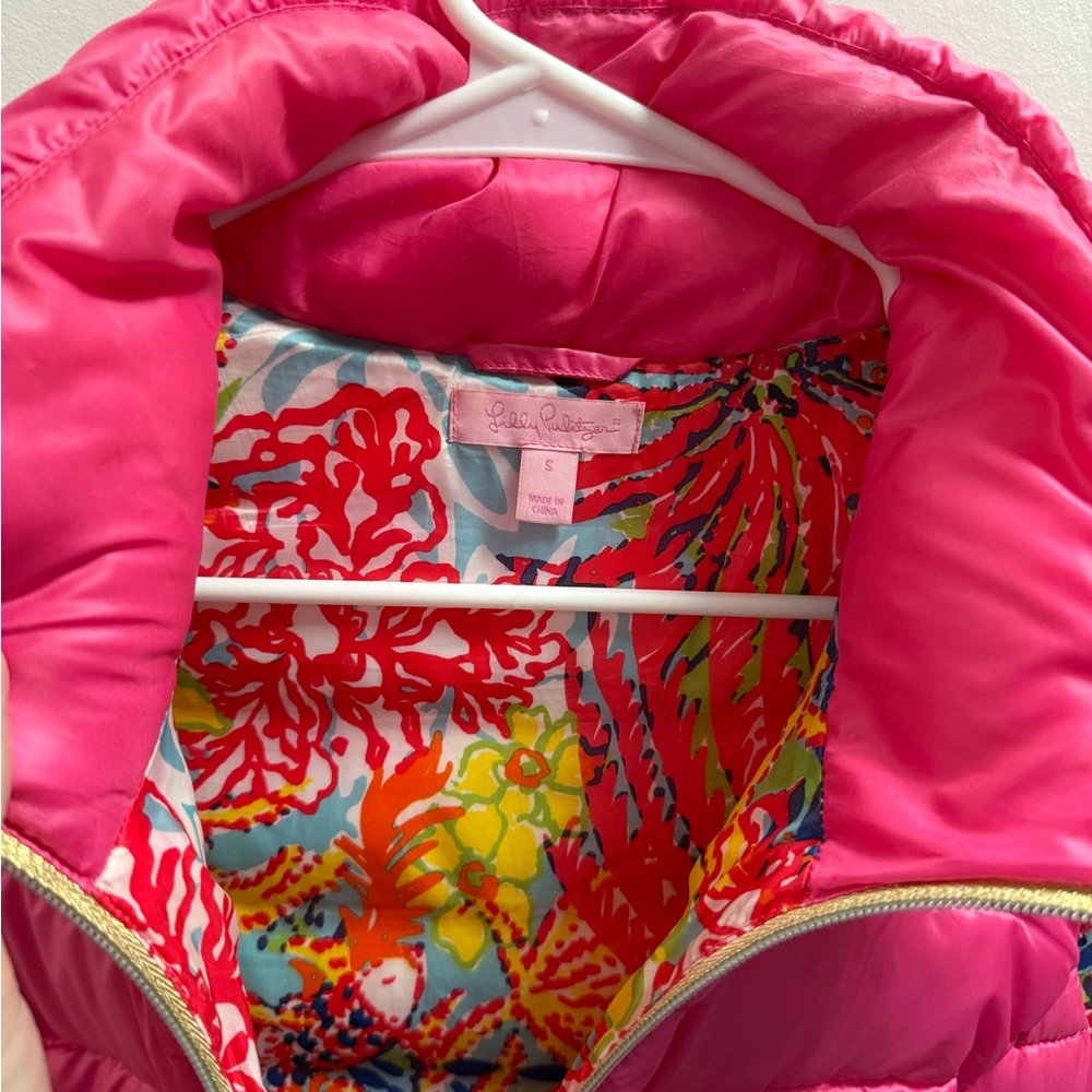 Lilly Pulitzer Pink Puffer Jacket
